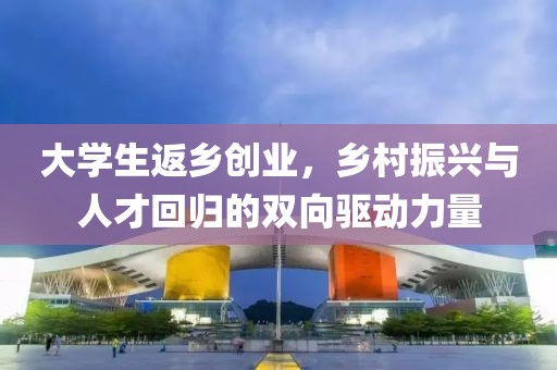 大学生返乡创业，乡村振兴与人才回归的双向驱动力量