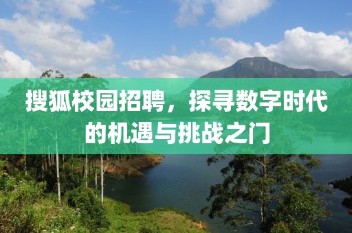 搜狐校园招聘，探寻数字时代的机遇与挑战之门