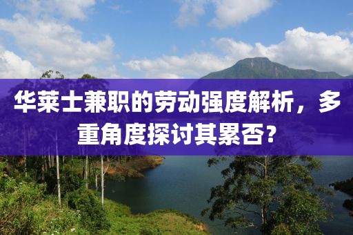 华莱士兼职的劳动强度解析，多重角度探讨其累否？