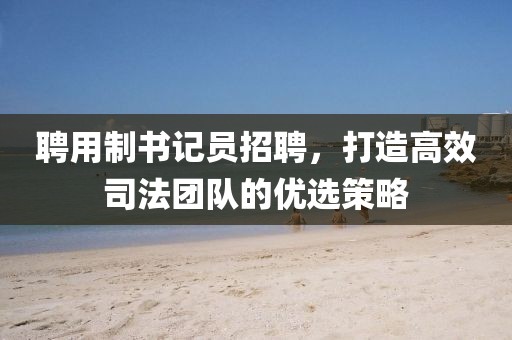 聘用制书记员招聘，打造高效司法团队的优选策略