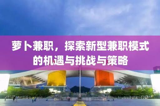 萝卜兼职，探索新型兼职模式的机遇与挑战与策略