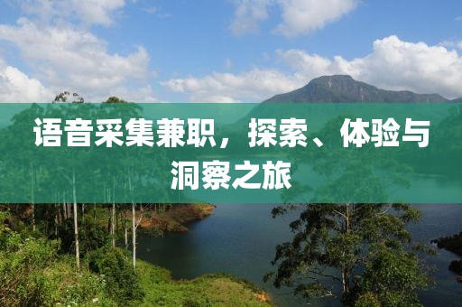 语音采集兼职，探索、体验与洞察之旅