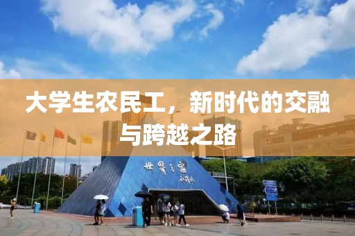 大学生农民工，新时代的交融与跨越之路