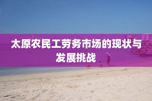 太原农民工劳务市场的现状与发展挑战