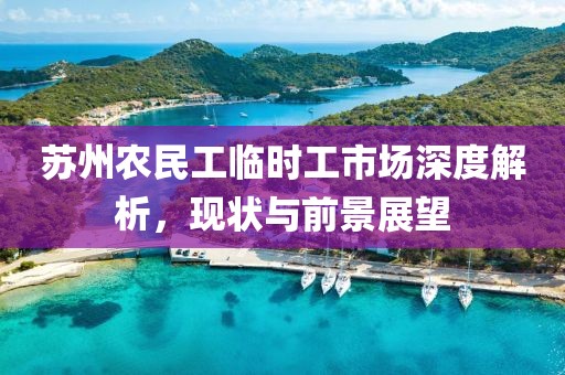 苏州农民工临时工市场深度解析，现状与前景展望